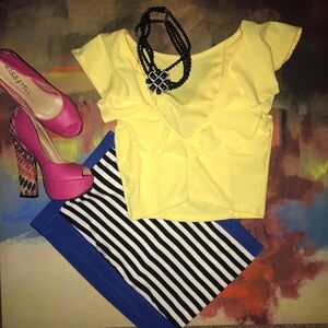 Love Couture Pinstriped bodycon skirt